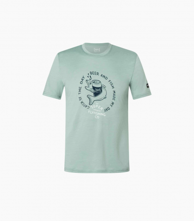 Tricou barbati cu merino SN-SUPERNATURAL - M JUHOS FINEST - Chinois Green/Blueberry/White Stone [1]