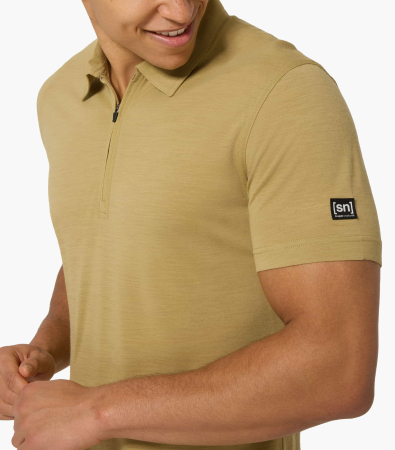 Tricou barbati cu merino SN-SUPERNATURAL M ZIP POLO Sahara [3]