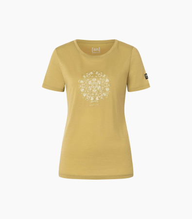 Tricou dama cu merino SN-SUPERNATURAL - W ORNAMENT TEE - Sahara/Tobacco Glitter/White Stone [1]