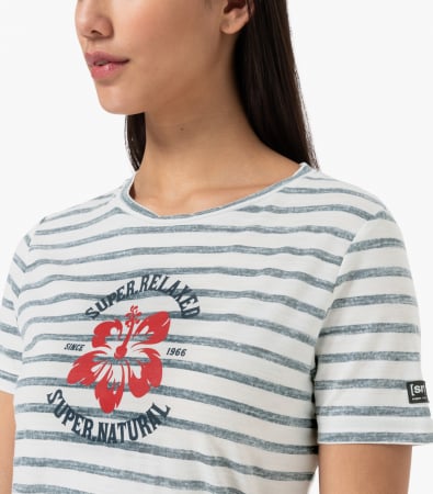Tricou dama cu merino SN-SUPERNATURAL - W ROSE OF SHARON - Stripe/Smile/Salute [2]