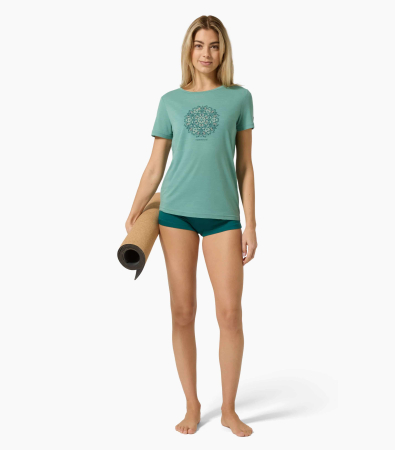 Tricou dama cu merino SN-SUPERNATURAL - W ORNAMENT TEE - Sahara/Tobacco Glitter/White Stone [2]