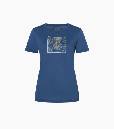 Tricou dama cu merino SN-SUPERNATURAL - W SEA URCHIN TEE - Ocean Blue/Various [1]