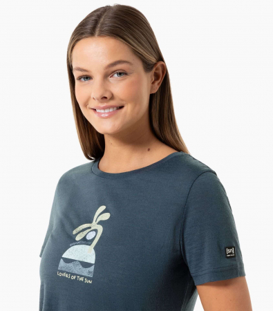 Tricou dama merino SN-SUPERNATURAL - W SEA LA VIE - Blueberry/Various [1]