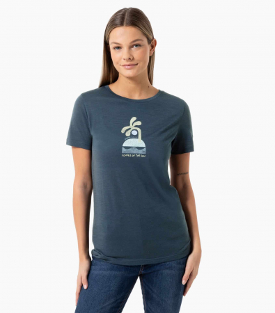 Tricouri drumetie - Tricou dama merino SN-SUPERNATURAL - W SEA LA VIE - Blueberry/Various