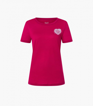 Tricouri drumetie - Tricou dama merino SN-SUPERNATURAL - W LITTLE HEARTWOOD - Sangria/Orchid Ice