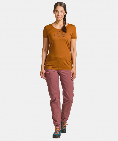 Tricou dama Ortovox 120 COOL TEC LEAF LOGO TS - sly fox [3]