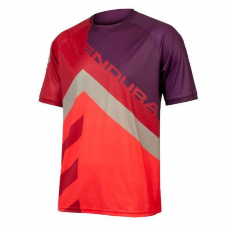 Tricouri ciclism - Tricou Endura SINGLE TRACK PRINT T LTD Orange