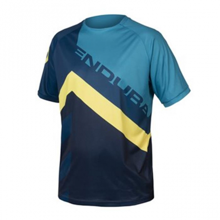 Tricouri ciclism - Tricou Endura SINGLE TRACK PRINT T LTD Blue