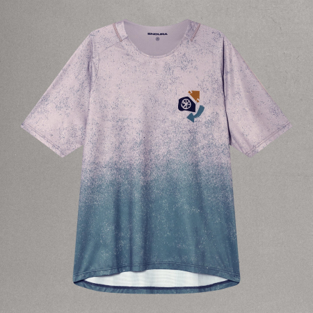 Tricou pentru barbati ENDURA SINGLETRACK S/S PRINT - TITANIUM [2]