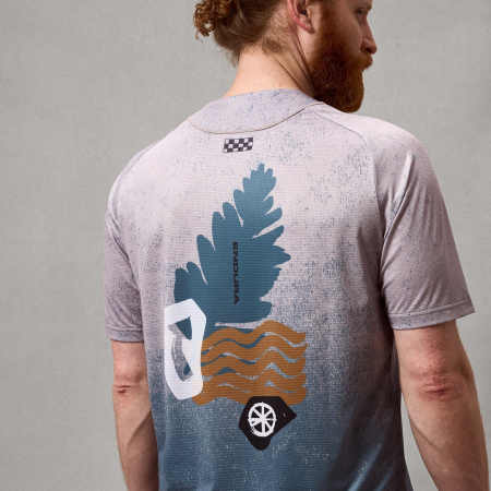 Tricou pentru barbati ENDURA SINGLETRACK S/S PRINT - TITANIUM [3]