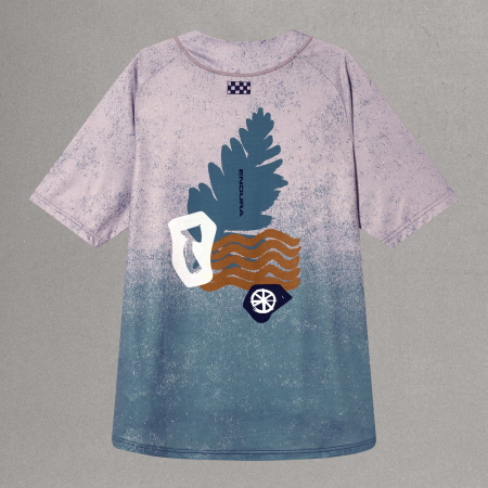 Tricou pentru barbati ENDURA SINGLETRACK S/S PRINT - TITANIUM [4]