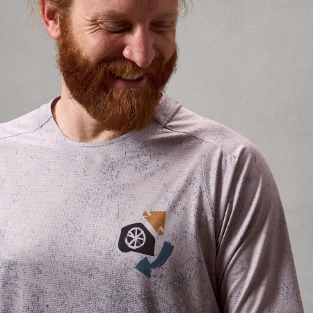 Tricou pentru barbati ENDURA SINGLETRACK S/S PRINT - TITANIUM [5]