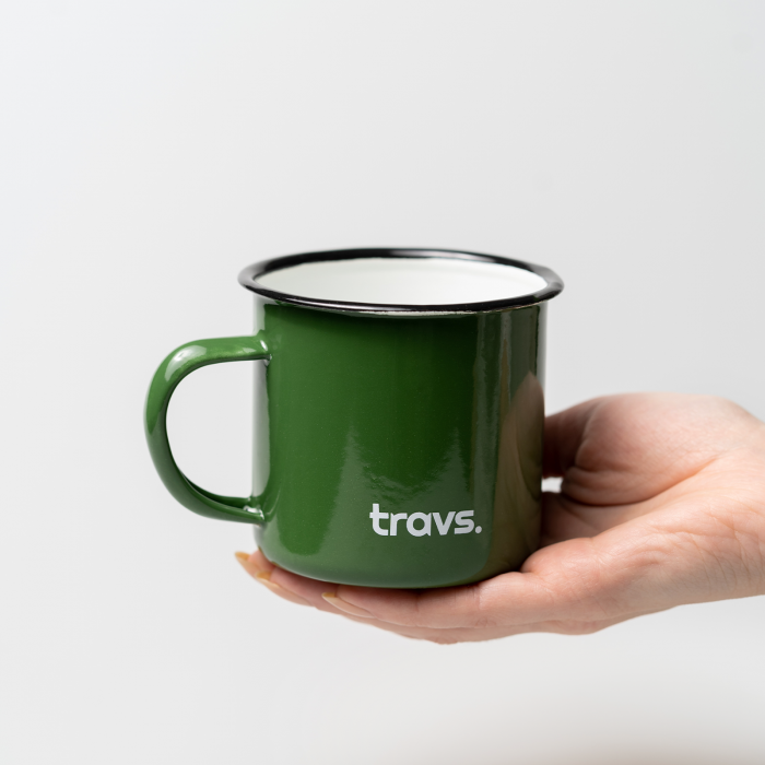 Cana RARAU verde, emailata, 330 ml cu mesaj in limba romana [4]