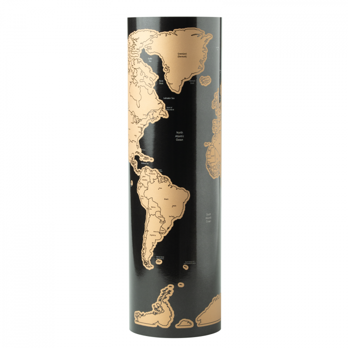 Harta razuibila THE WORLD, 43 x 28.5 cm cu accesoriu de razuit [1]
