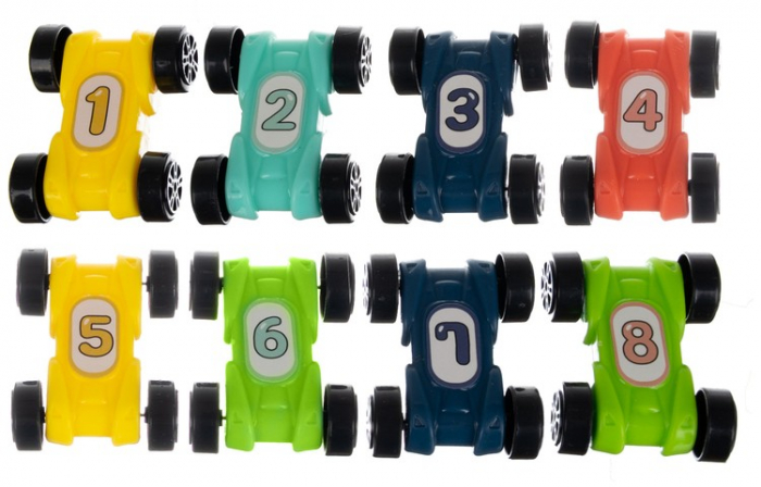 Jucarie Interactiva tip Tobogan, cu 8 Masinute, 45x35x11 cm, multicolor [5]