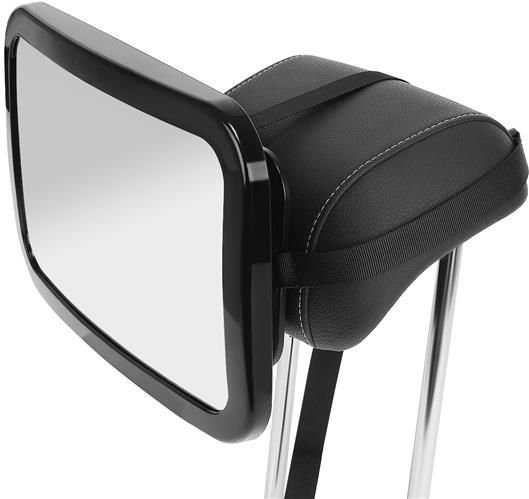 Oglinda auto supraveghere bebe, fixare tetiera, suport anti-alunecare 360 grade, 30x20 cm, negru [8]