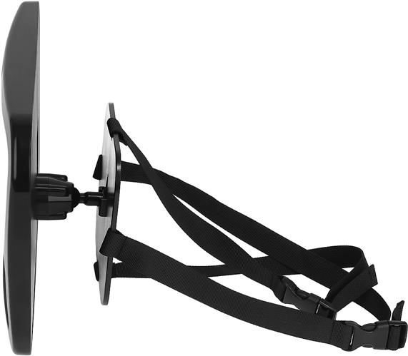 Oglinda auto supraveghere bebe, fixare tetiera, suport anti-alunecare 360 grade, 30x20 cm, negru [4]