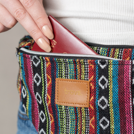 Borseta AMED colorata din material textil cu doua buzunare [1]