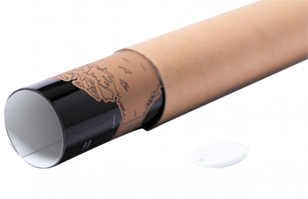 Harta razuibila THE WORLD, 43 x 28.5 cm cu accesoriu de razuit [2]