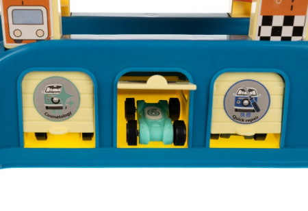 Jucarie Interactiva tip Tobogan, cu 8 Masinute, 45x35x11 cm, multicolor [3]