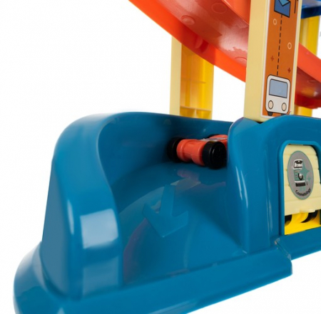Jucarie Interactiva tip Tobogan, cu 8 Masinute, 45x35x11 cm, multicolor [1]