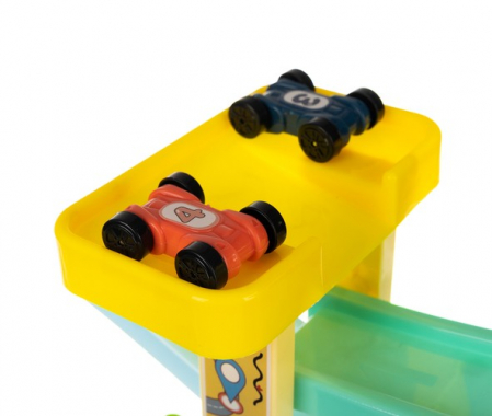 Jucarie Interactiva tip Tobogan, cu 8 Masinute, 45x35x11 cm, multicolor [5]
