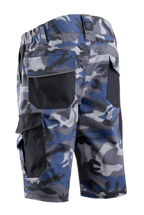 KAMMO, Bermude din twill bumbac-poliester-elastan, întărituri Oxford, croială slim fit, 270 g/mp [3]