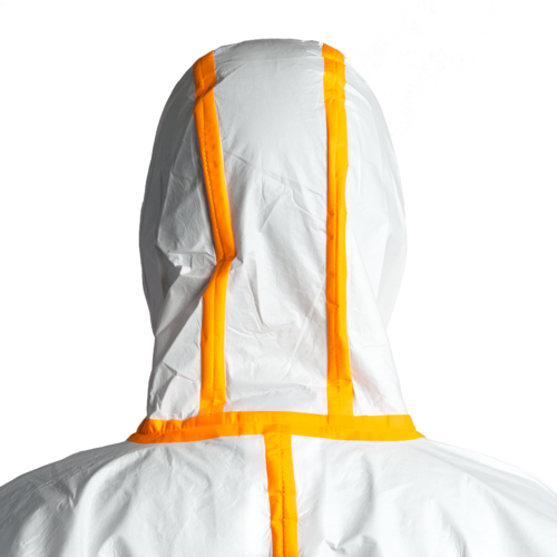 COVERCHEM 4M40, Combinezon de Protecție Chimică Tip 4b/5b/6b, Microporos, 65 g/m², Cusături Acoperite, Antistatic, Alb [6]