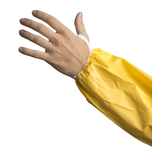 COVERCHEM 3X60, Combinezon de Protecție Chimică Tip 3b/4b/5b/6b, din Polietilenă Filmată, 90 g/m², Antistatic, Galben [3]