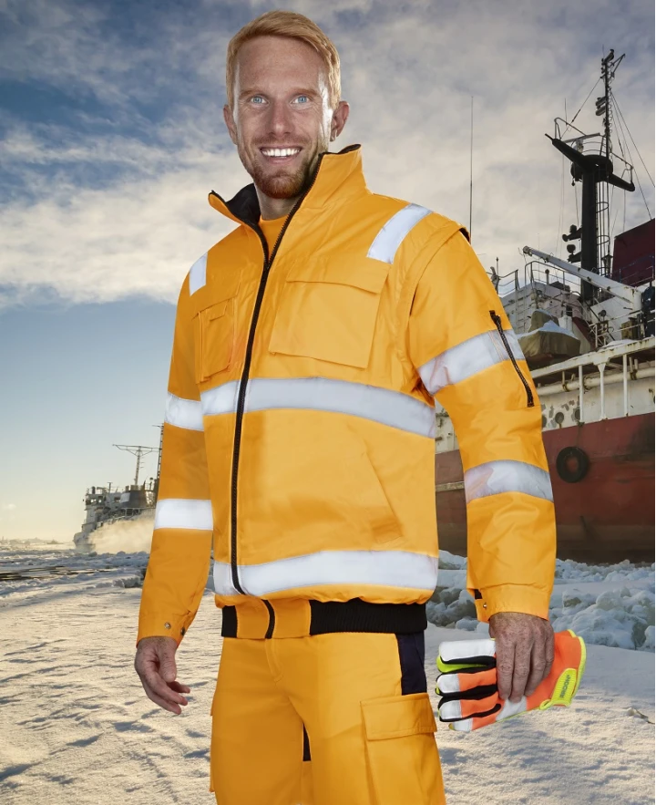 HOWARD REFLEX, Jachetă HI-VIS impermeabilă cu mâneci și glugă detașabile din poliester 300D Oxford cu acoperire PU [3]
