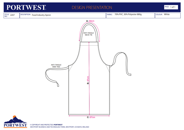 2207, Șorț din PVC pentru industria alimentară, 880 g/mp [3]