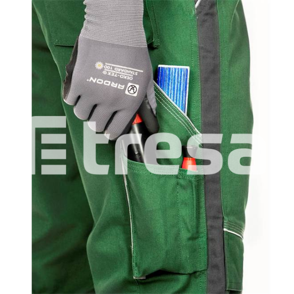 URBAN, Pantaloni cu pieptar din poliester si bumbac [3]