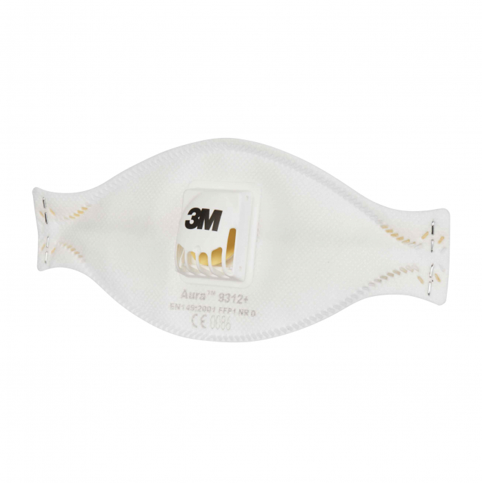 3M AURA 9312+ FFP1, Semimască În Formă De Cupă FFP1, Versiune cu Supapă Cool Flow (10 bucăți / set) [3]