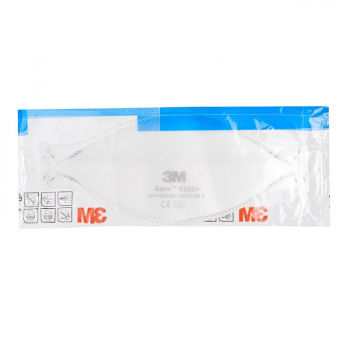 3M AURA 9320+ FFP2, Semimască În Formă De Cupă FFP2, Versiune Simplă (20 bucăți / set) [4]