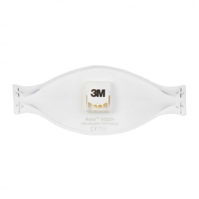 3M AURA 9322+ FFP2, Semimască În Formă De Cupă FFP2, Versiune cu Supapă Cool Flow (10 bucăți / set) [2]
