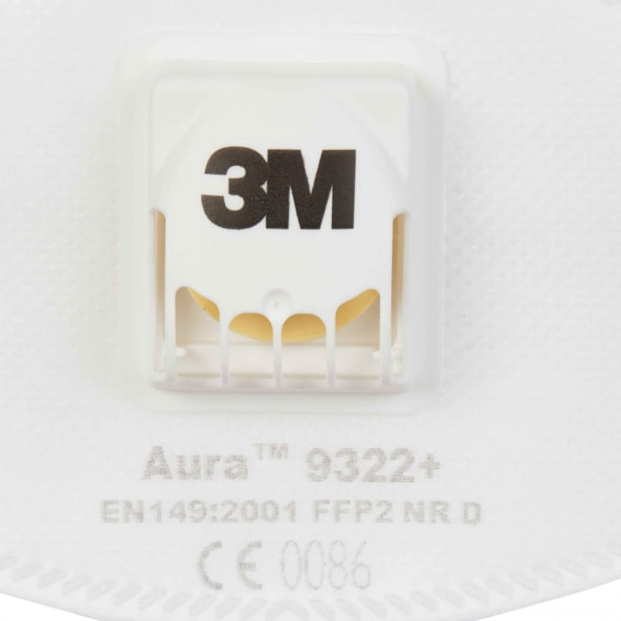 3M AURA 9322+ FFP2, Semimască În Formă De Cupă FFP2, Versiune cu Supapă Cool Flow (10 bucăți / set) [4]