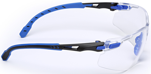 3M SOLUS 1000, Ochelari protecție policarbonat, antiabraziune/antiaburire Scotchgard, negru/albastru, lentile incolore [2]