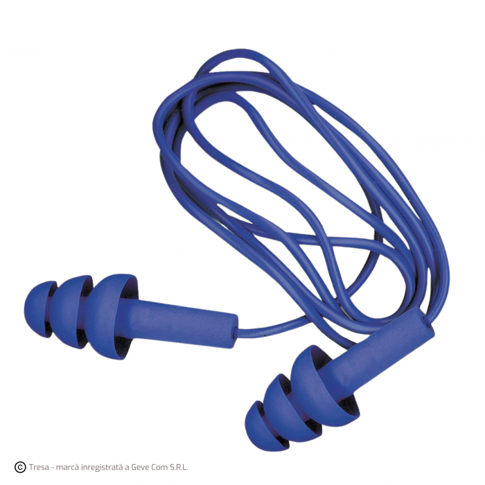 3M TRACERS, Dopuri de urechi reutilizabile din elastomer TPE, cu șnur din PVC și bilă detectabilă din oțel, 29 dB [cutie 200 de bucăți] [1]