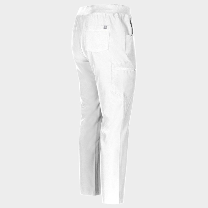 NOBBY STRAIGHT WHITE, Pantaloni medicali unisex din poliester 94% și elastan 6%, 170 g/mp [3]