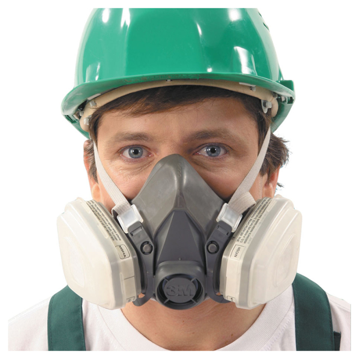 6100-6300, Semimască de protecție respiratorie din elastomer termoplastic, cu conexiune tip baionetă, suspensie în 4 puncte [3]