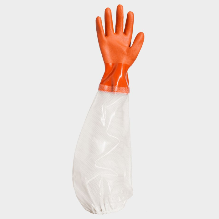 640, Mănuși de protecție chimică din bumbac, imersate în PVC, lungime 60 cm [2]