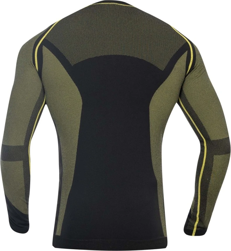 AKREC, Bluză funcțională cu mânecă lungă fără cusături, din poliester carbon și spandex, 200 g/mp [2]