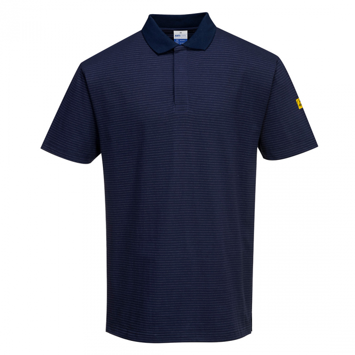 PORTWEST AS21, Tricou polo antistatic (ESD) din bumbac și fibră de carbon, 150 g/mp [4]