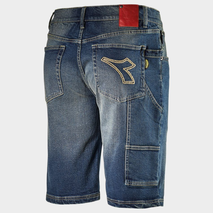BERMUDA STONE, Pantaloni scurți de lucru din denim, 98% bumbac și elastan [2]