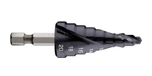 BOSCH, Burghiu în trepte HSS-TiN cu tijă hexagonală, pentru metal, Ø 4 x 70,5 mm [2]