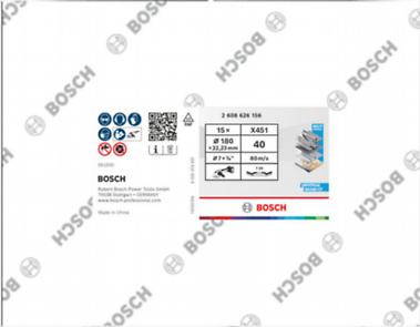 BOSCH, Disc de șlefuire evantai X451, G40, G60, G80 pentru polizoare unghiulare mari, granulație 40-80 [4]