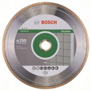 BOSCH, Disc de tăiere Ceramic cu durată lungă de viață pentru fierăstrău circular portabil pentru plăci ceramice și staționar, alezaj 30/25,40 mm, Ø 250-350 mm [2]