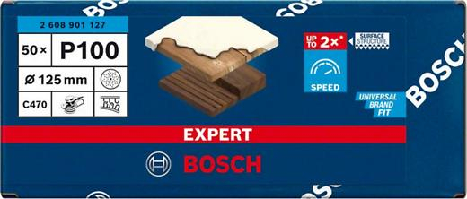 BOSCH EXPERT C470, Hârtie abrazivă cu orificii multiple, pentru șlefuitoare orbitale cu excentric, Ø 125-150 mm [cutie 50 bucăți] [4]