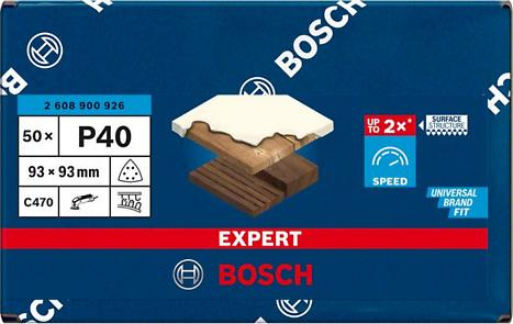 BOSCH EXPERT C470, Hârtie abrazivă, pentru șlefuitoare delta, granulație 40-240 [cutie 50 bucăți] [4]