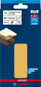 BOSCH EXPERT C470, Set de hârtie abrazivă cu 8 orificii, pentru șlefuitoare orbitale, dimensiuni foaie 80-93 mm [4]
